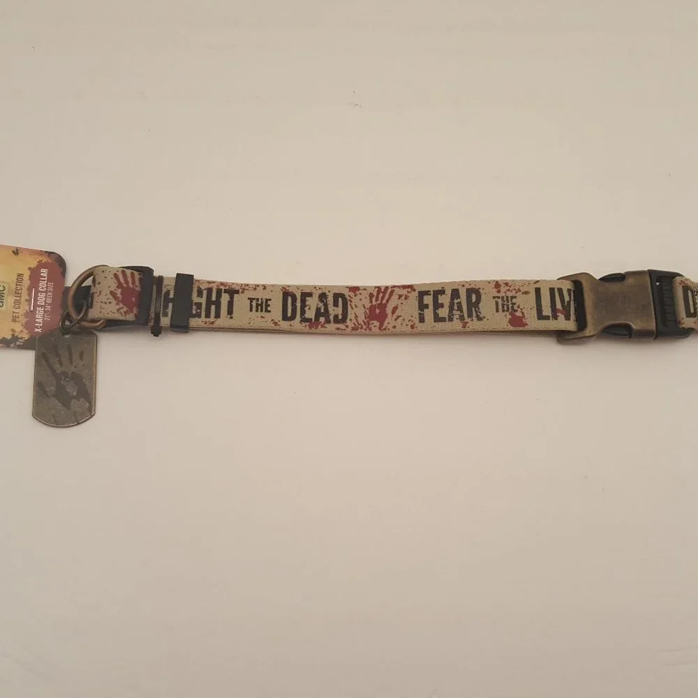 AMC The Walking Dead Pet Collection X-Large Dog Collar | Adjustable 21
